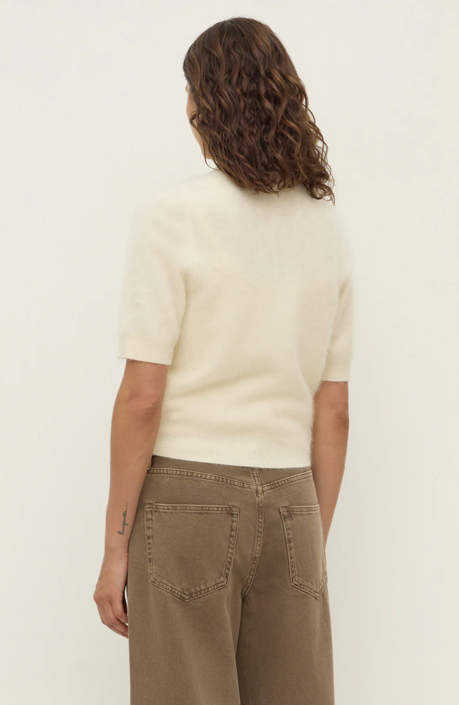 Assembly Label Carina Wool Short Sleeve Cardigan