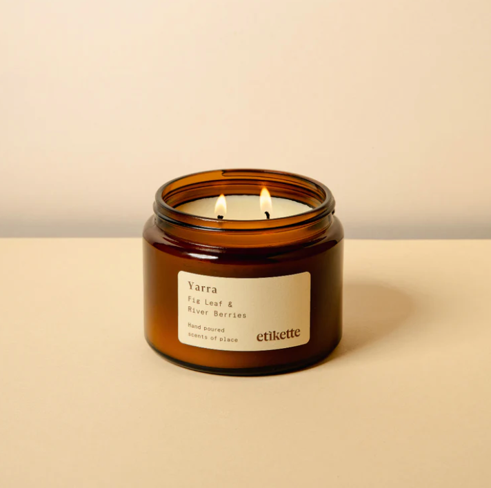 Etikette Large Soy Candle Yarra