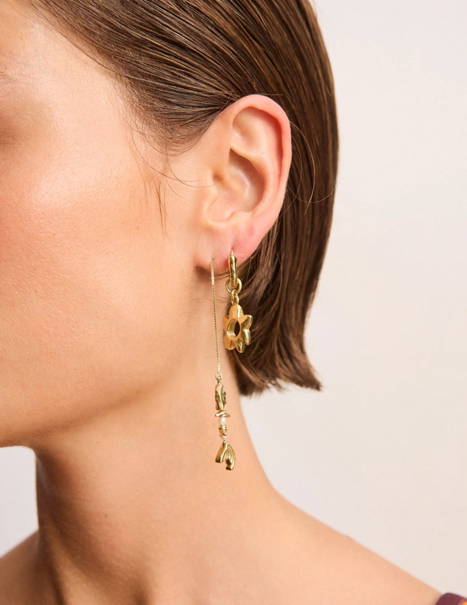 Alemais Calypso Flower & Heart Earrings