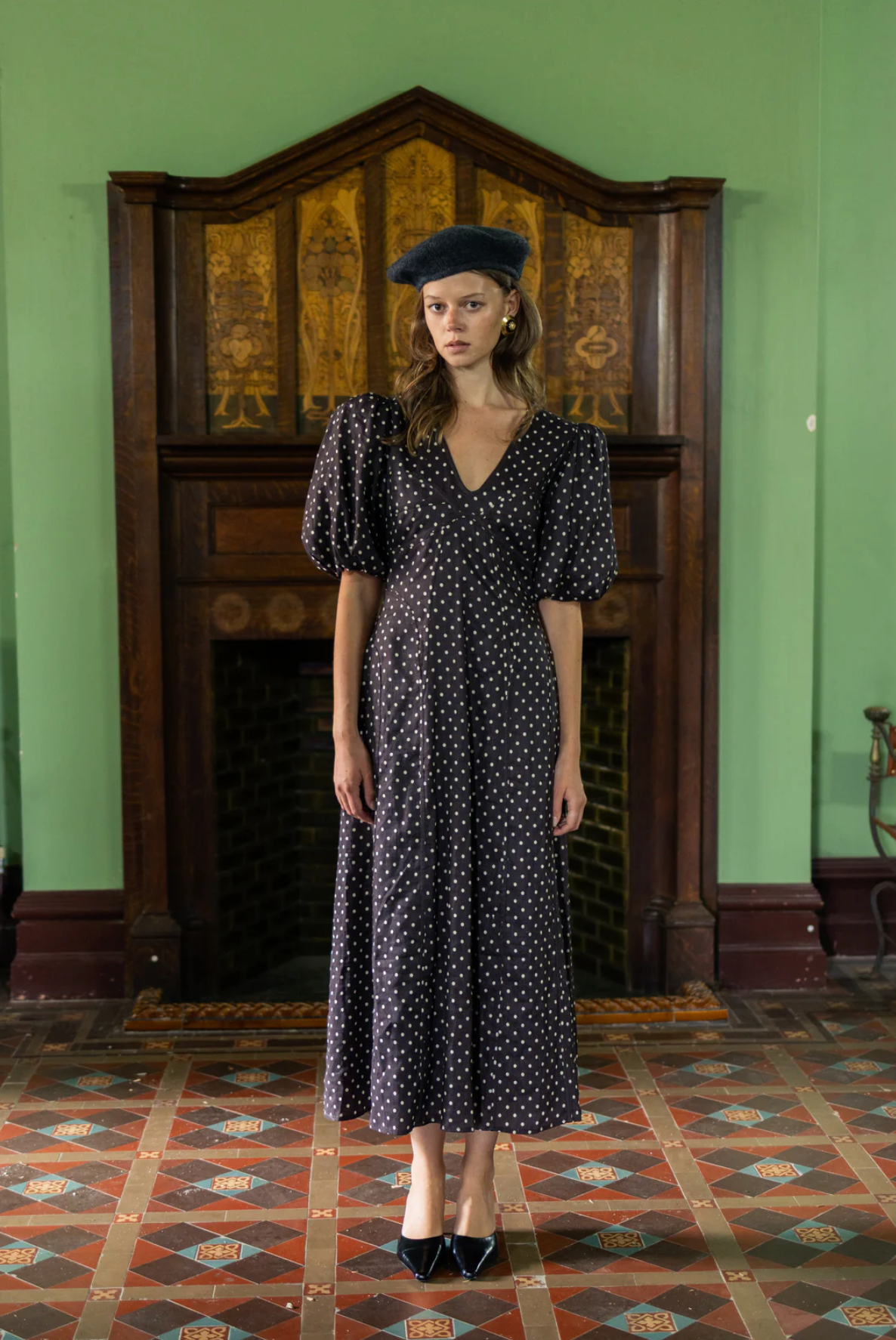 Lovaan Adeline Dress Cacao Spot