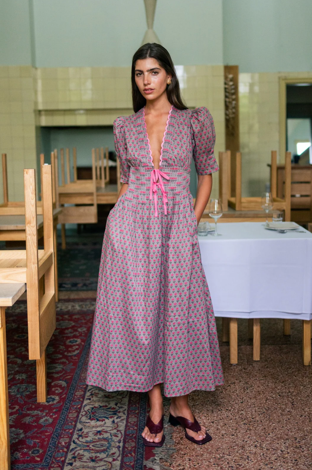 Lovaan Boehm Midi Fuchsia Rose