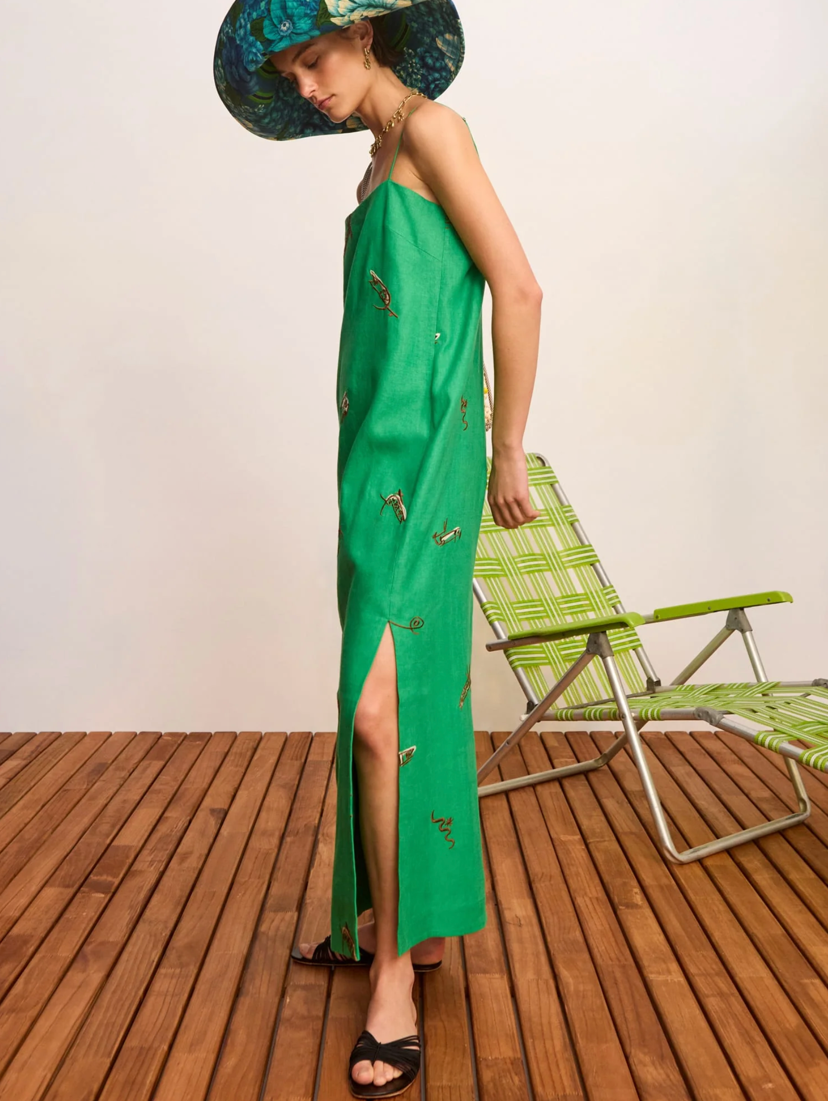Alemais Wanda Embroidered Midi Dress