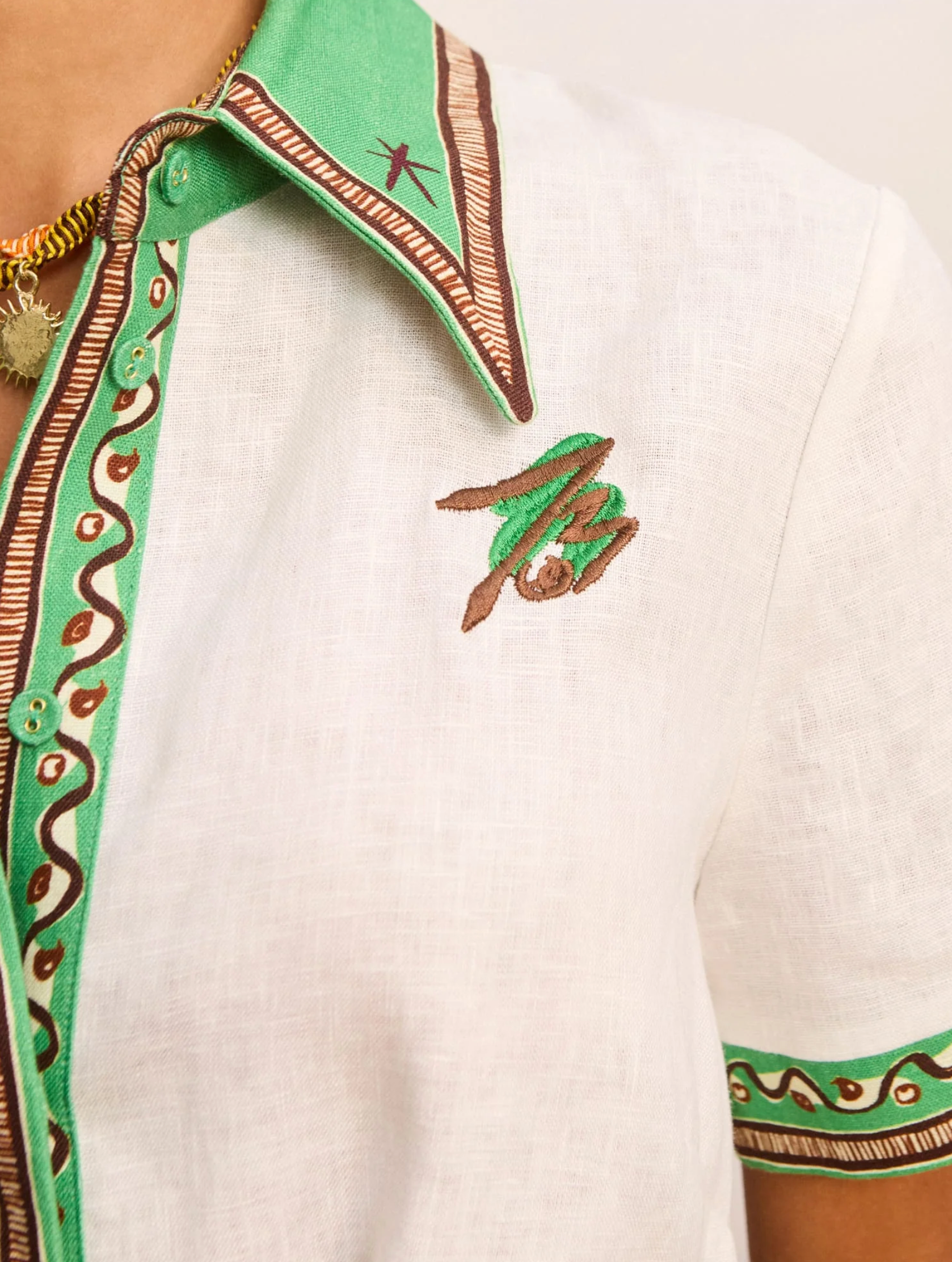 Alemais Wanda Embroidered Shirtdress