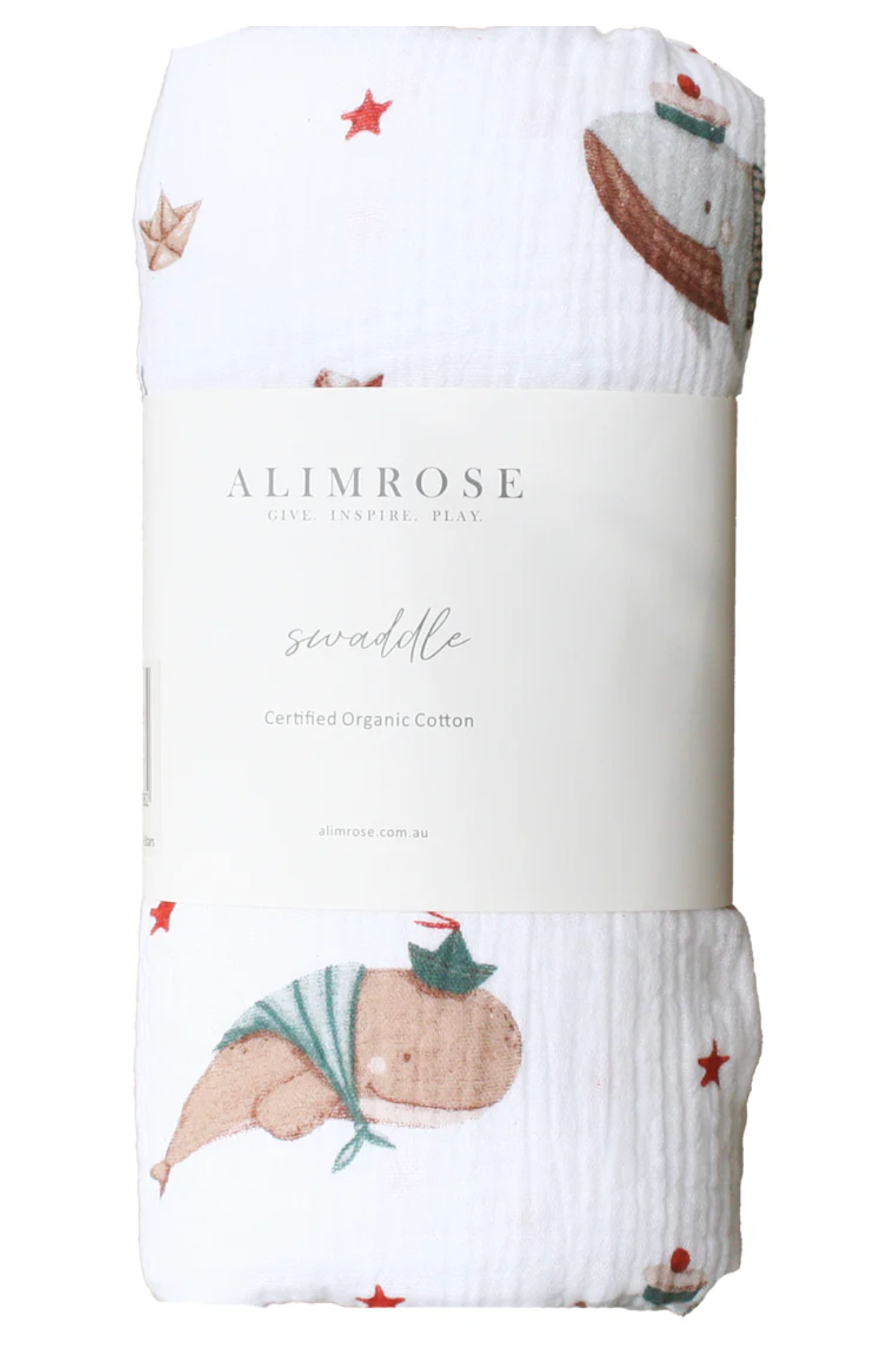 Alimrose Muslin Swaddle Whales