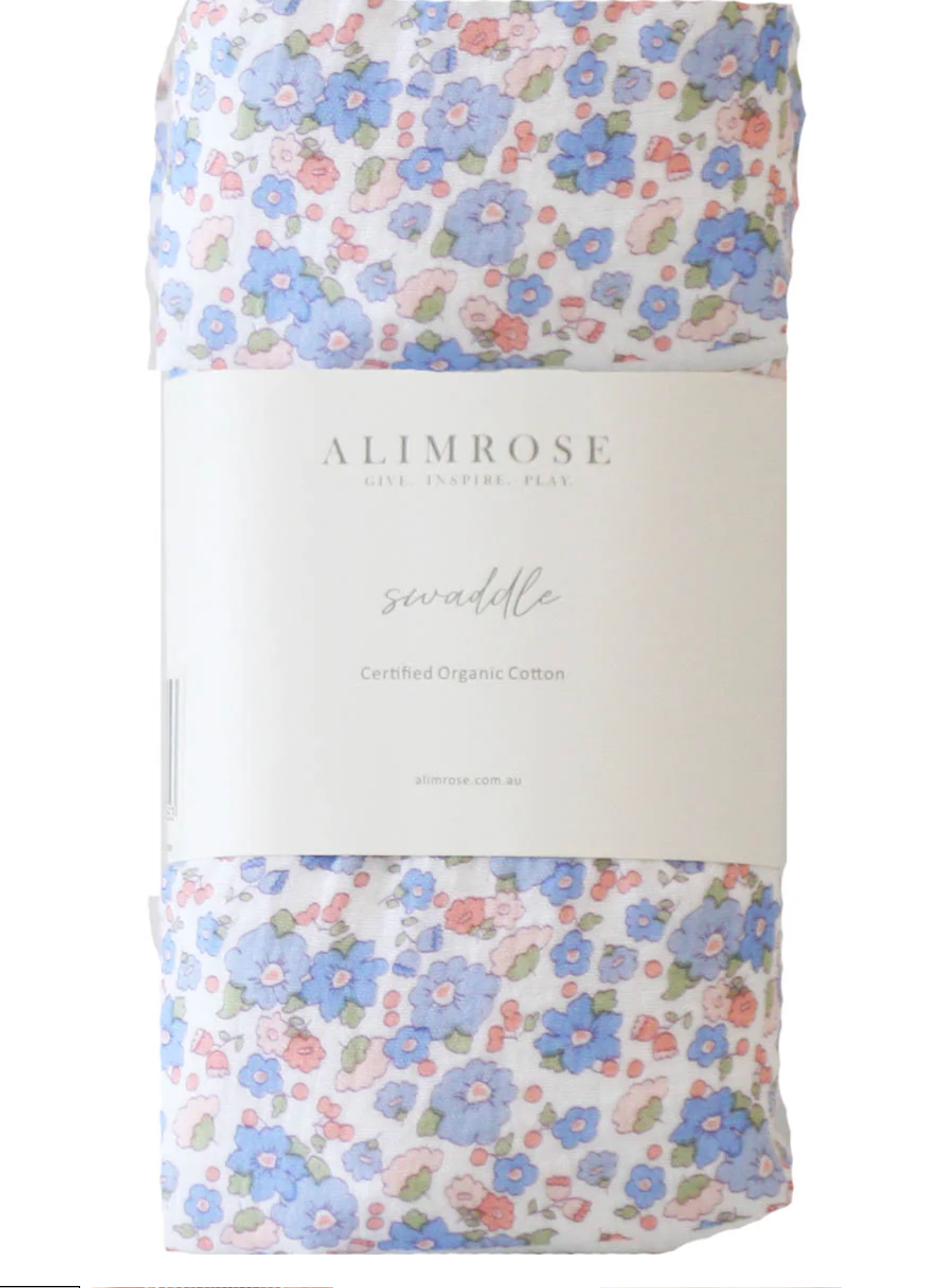Alimrose Muslin Swaddle Lilly Blue