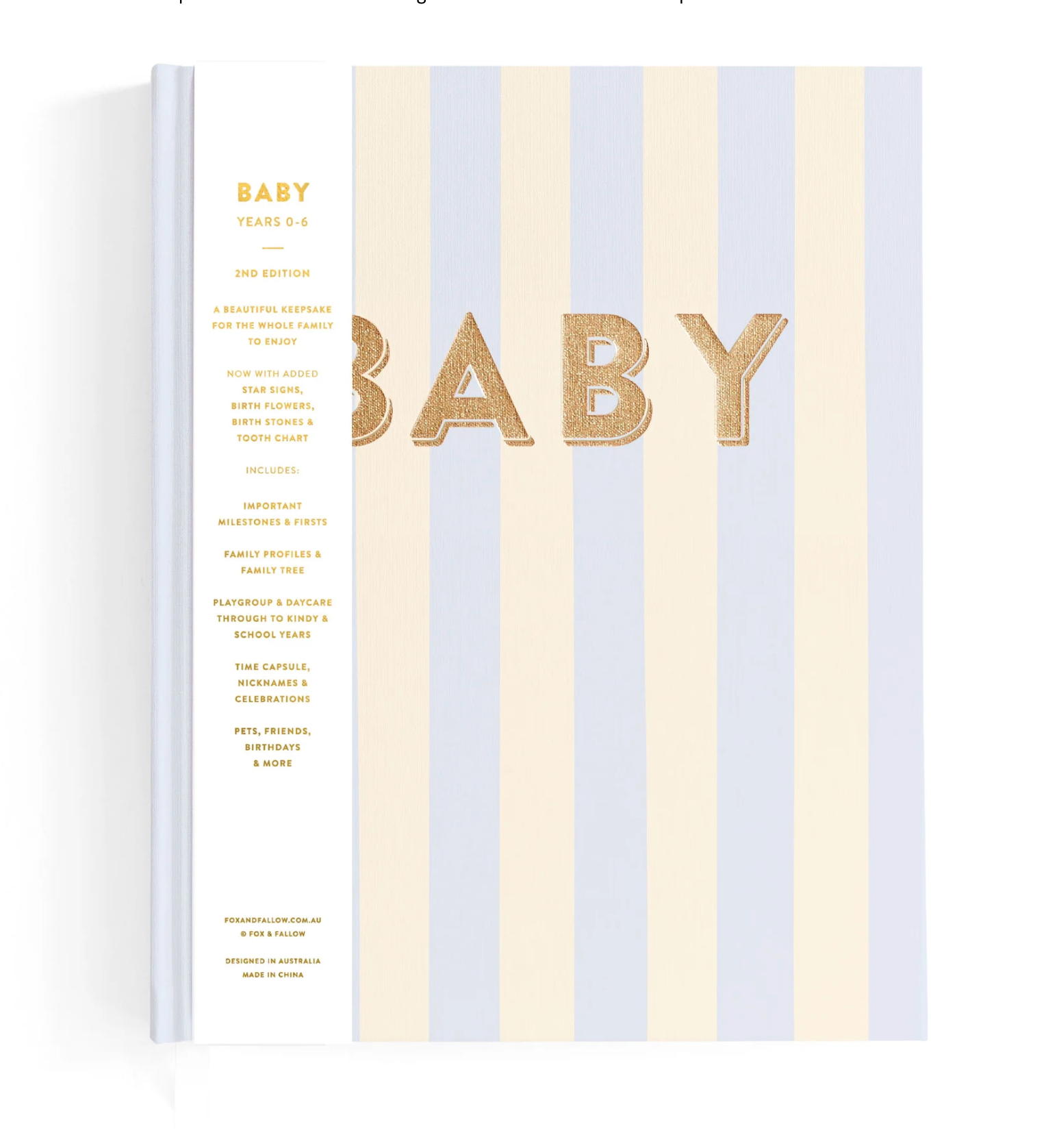 Fox & Fallow Baby Book Cloud Stripe