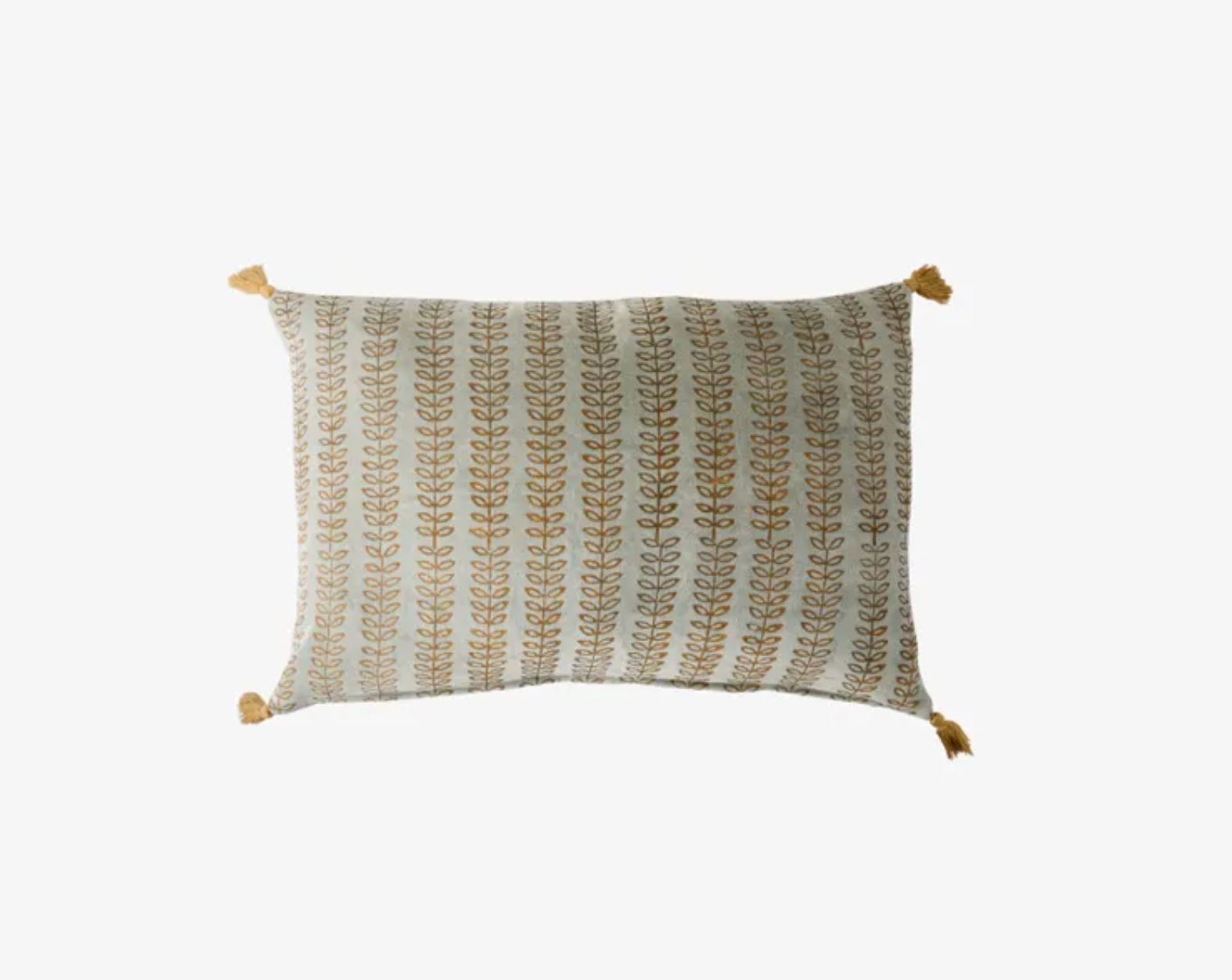 Leaf Handblock Velvet Cushion
