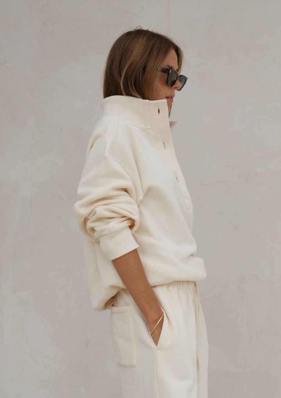 Ceres Life Marli Button Sweat