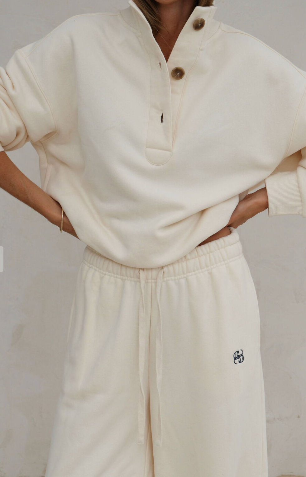 Ceres Life Marli Button Sweat
