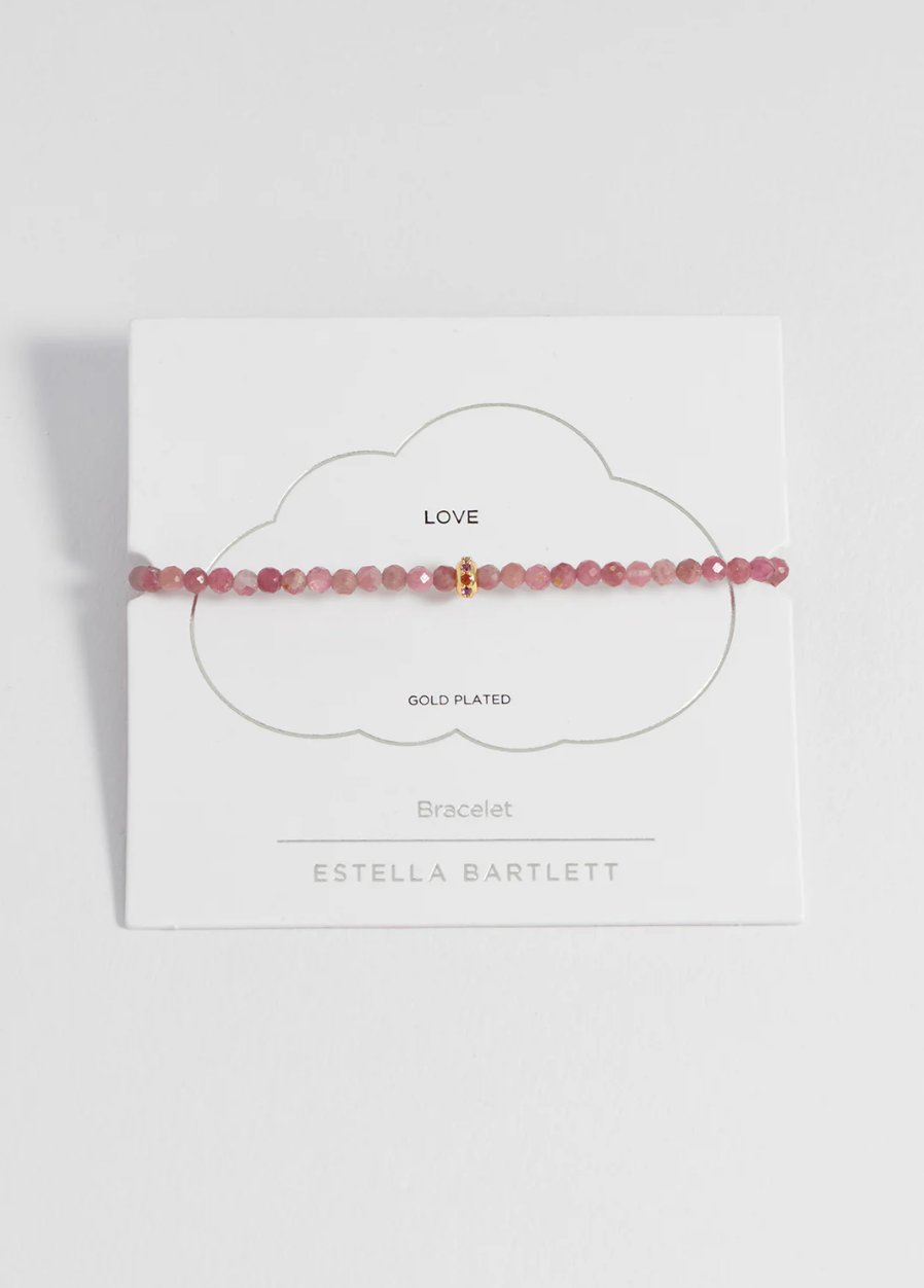 Amelia Bracelet Pink Tourmaline  Cz Disc