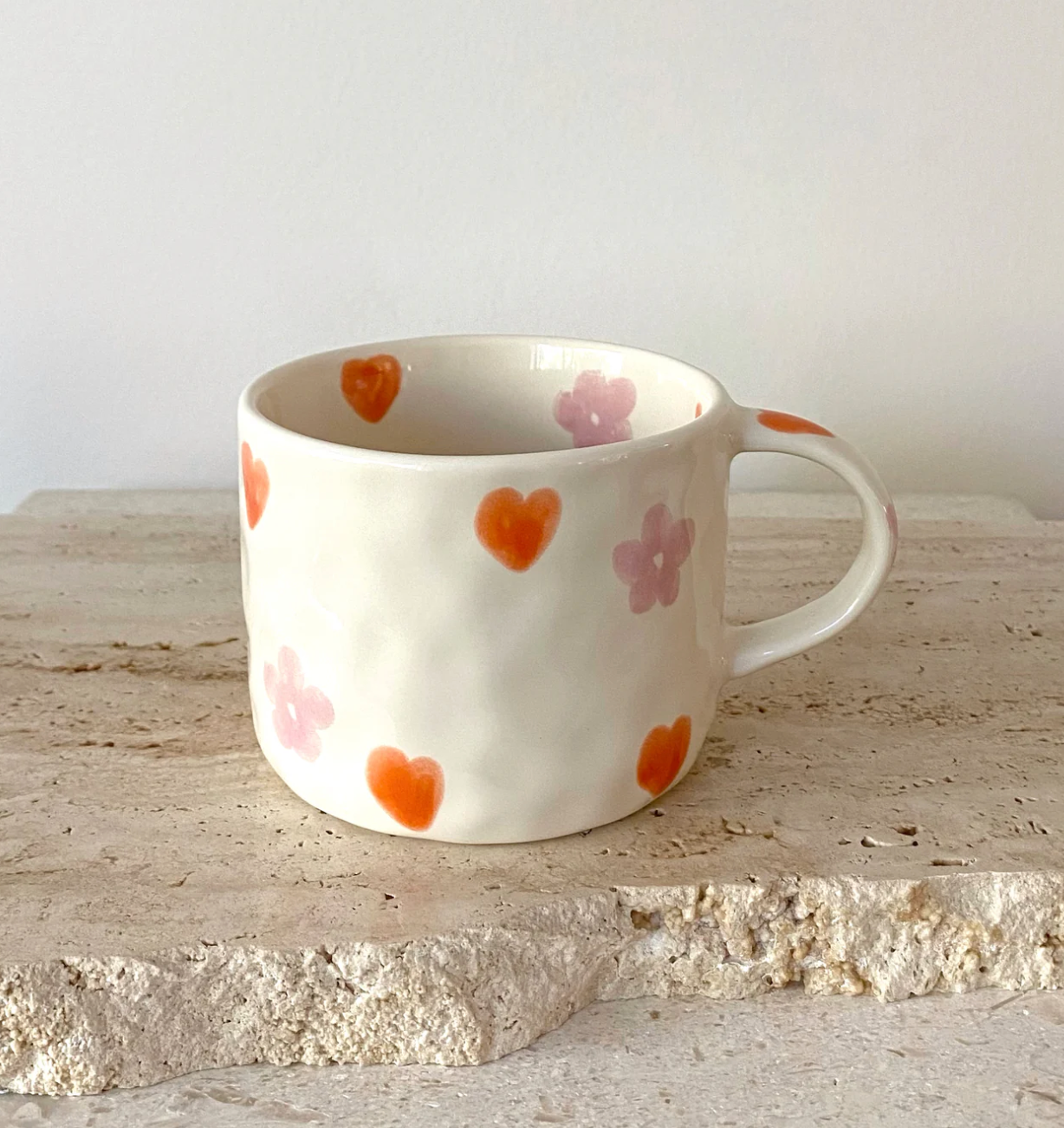 Hearts Hand Painted Mug