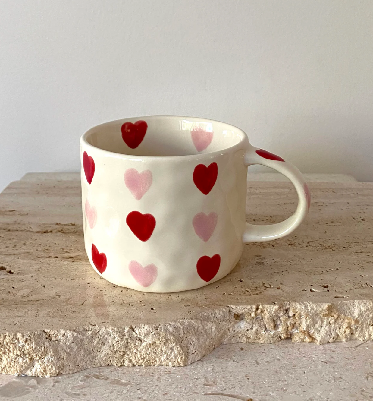 Hearts Hand Painted Mug