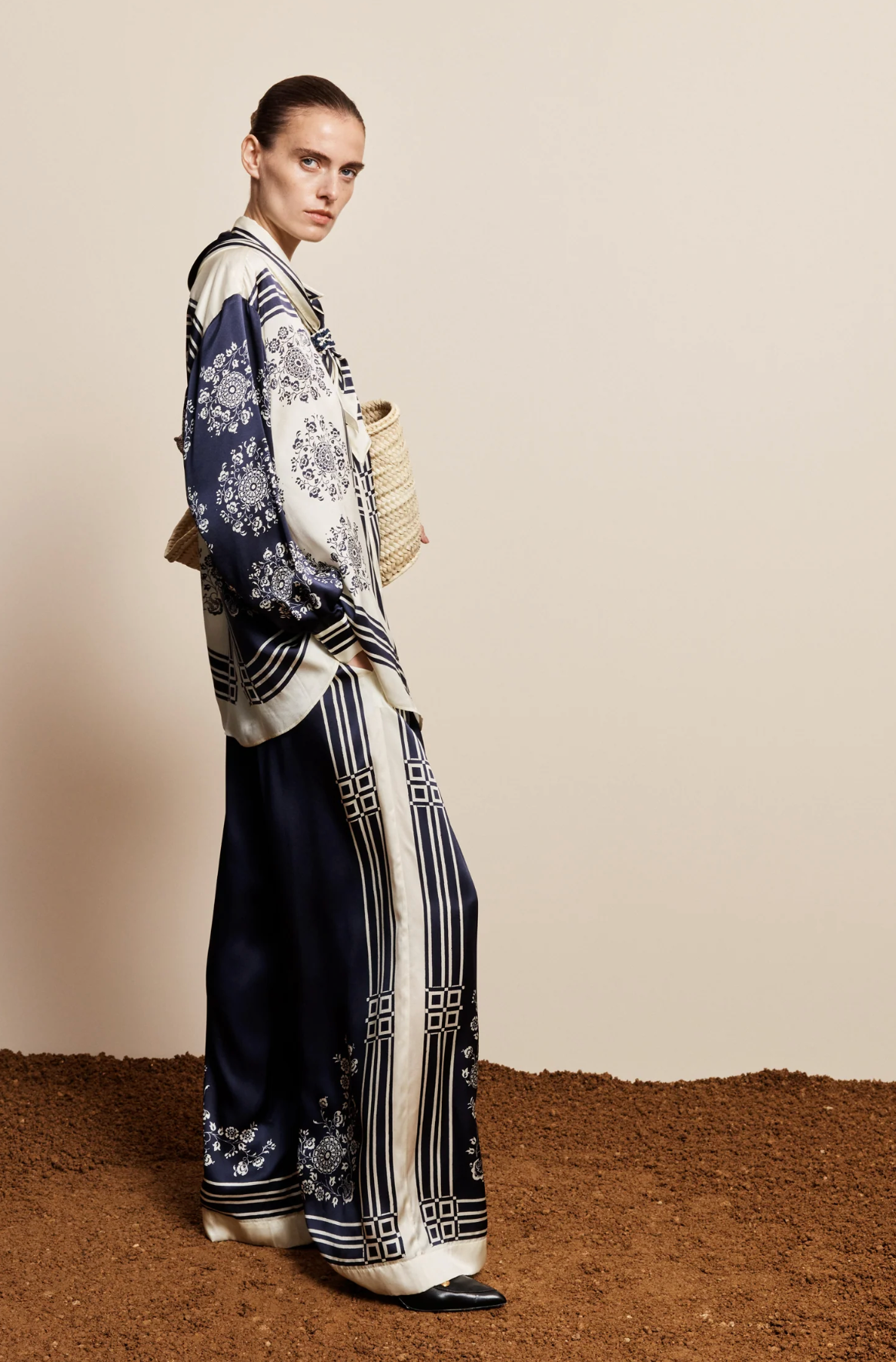 Alemais Banderra Scarf Silk Shirt