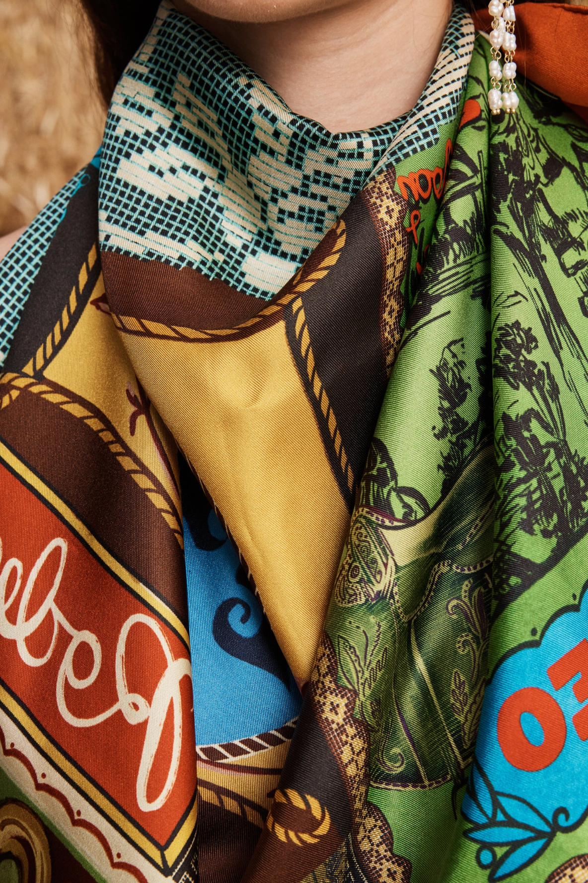 Alemais Ace Silk Scarf