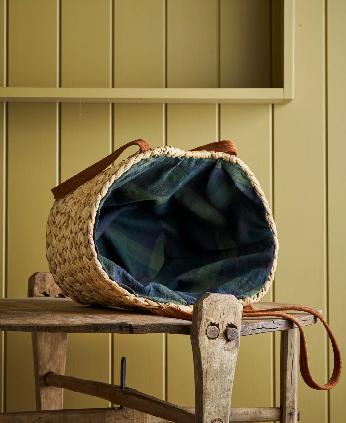 Market Lane Basket Tartan