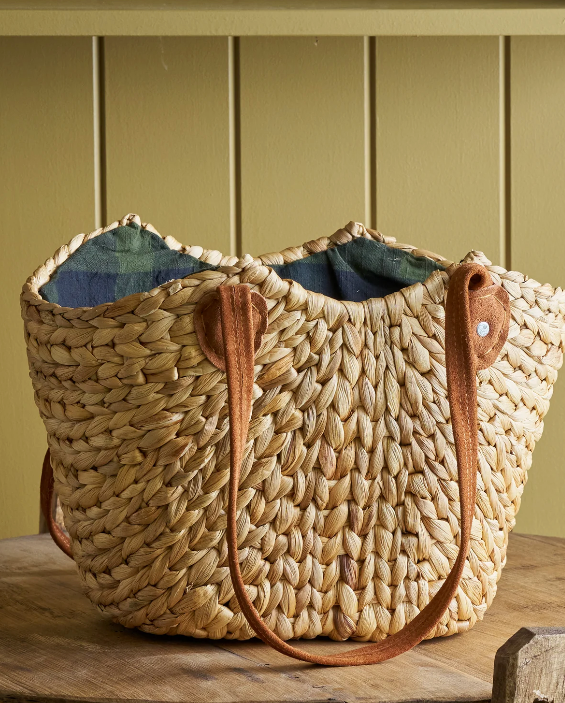 Market Lane Basket Tartan