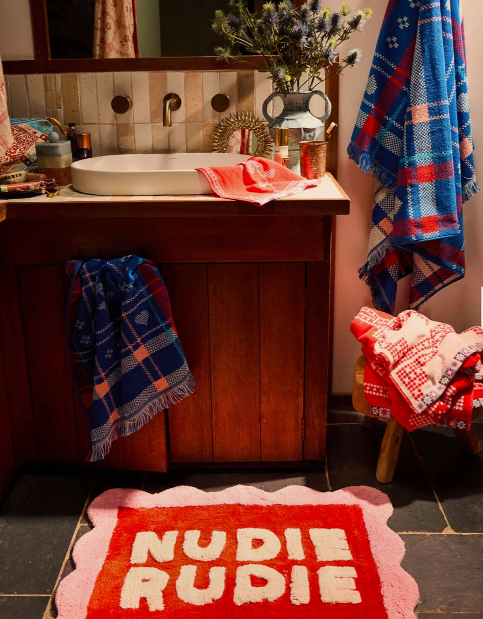 Sage X Clare Romy Bath Mat Poppy