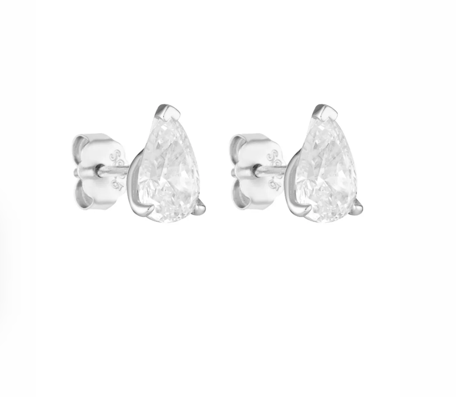 Porter Pear Stud 1CT