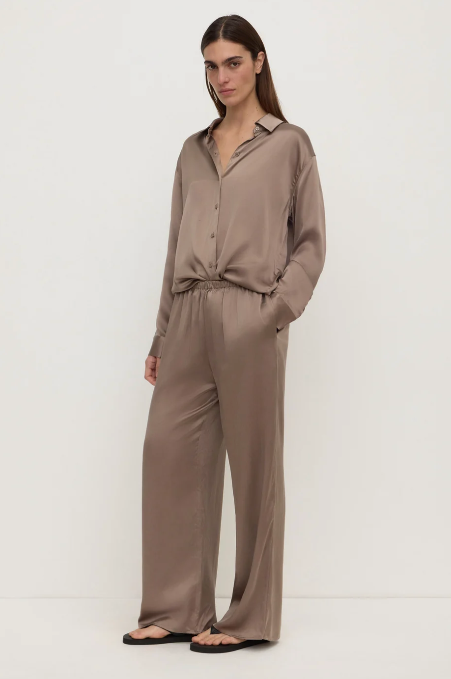 Assembly Label Pippa Silk Long Sleeve Shirt