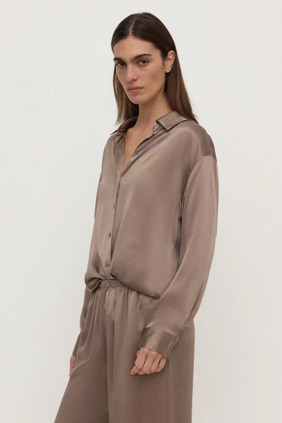 Assembly Label Pippa Silk Long Sleeve Shirt