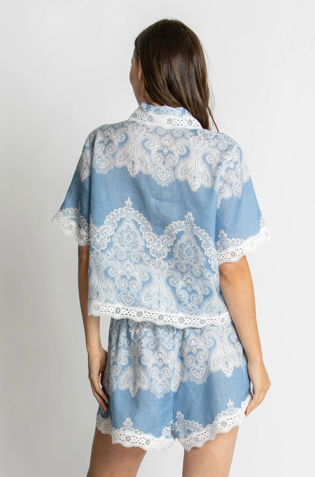 Kachel Nivina Lace Trim Shirt
