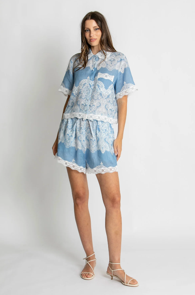 Kachel Nivina Lace Trim Shirt