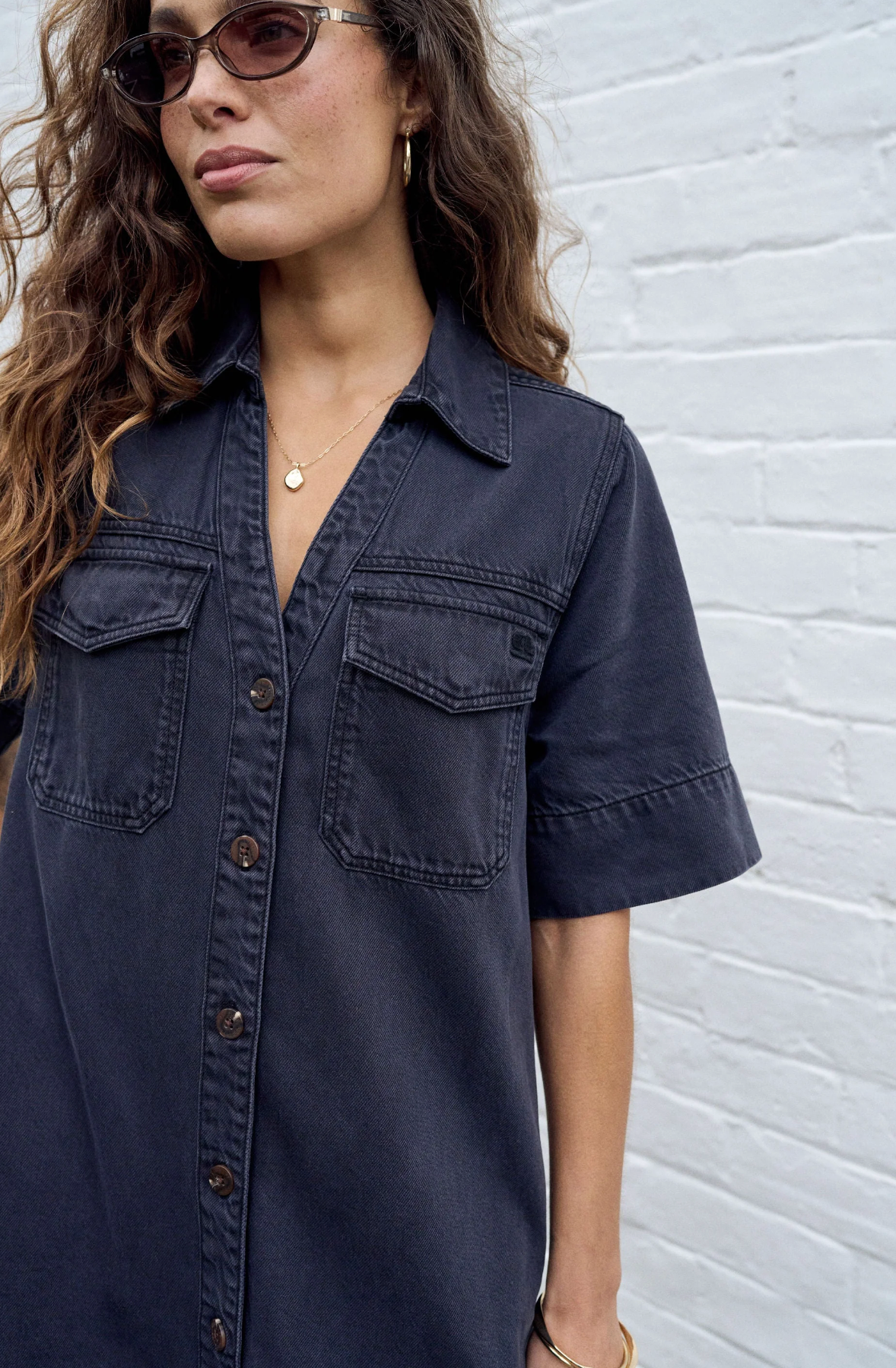 Ceres Life Bonnie Relaxed Shirt Dress
