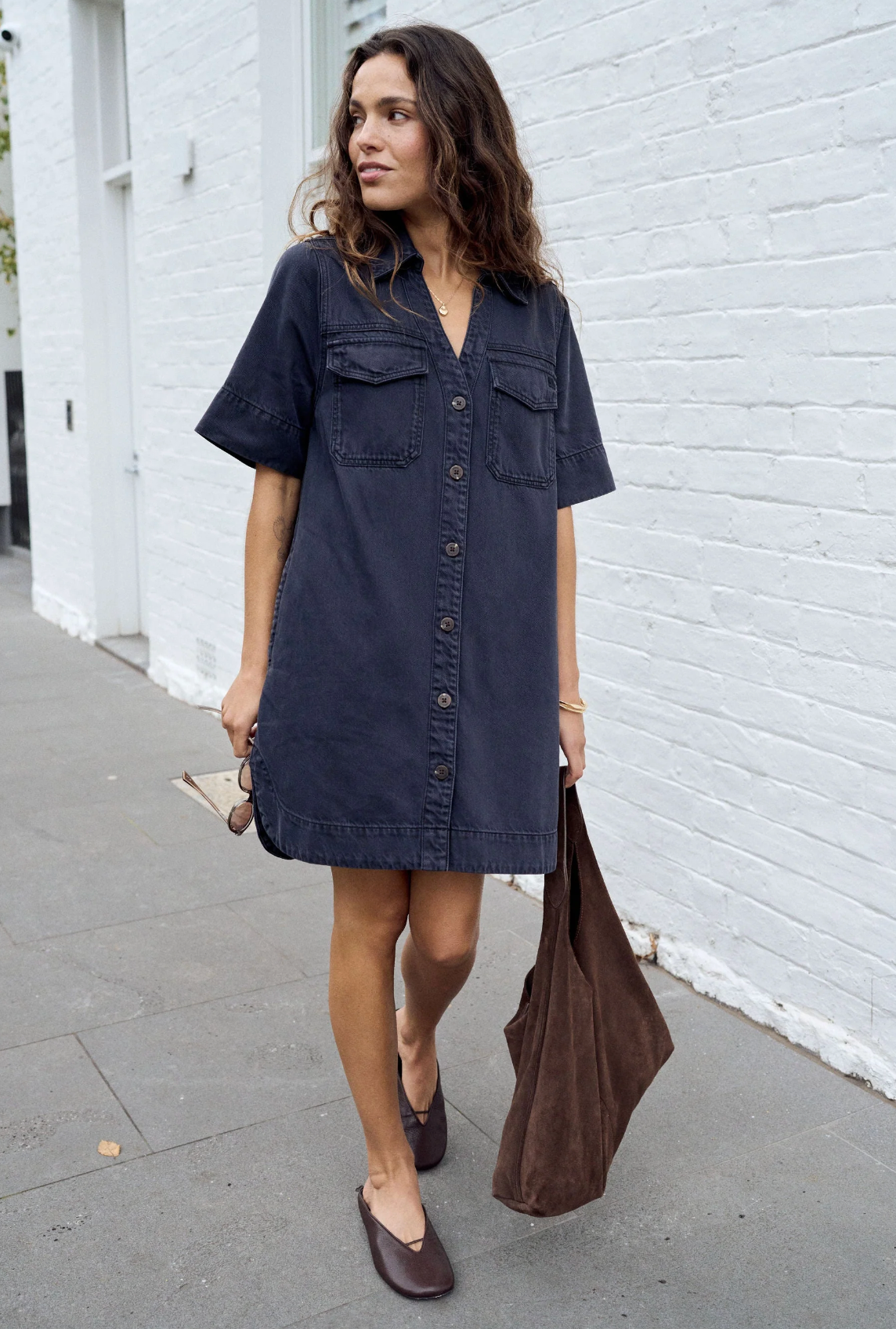 Ceres Life Bonnie Relaxed Shirt Dress