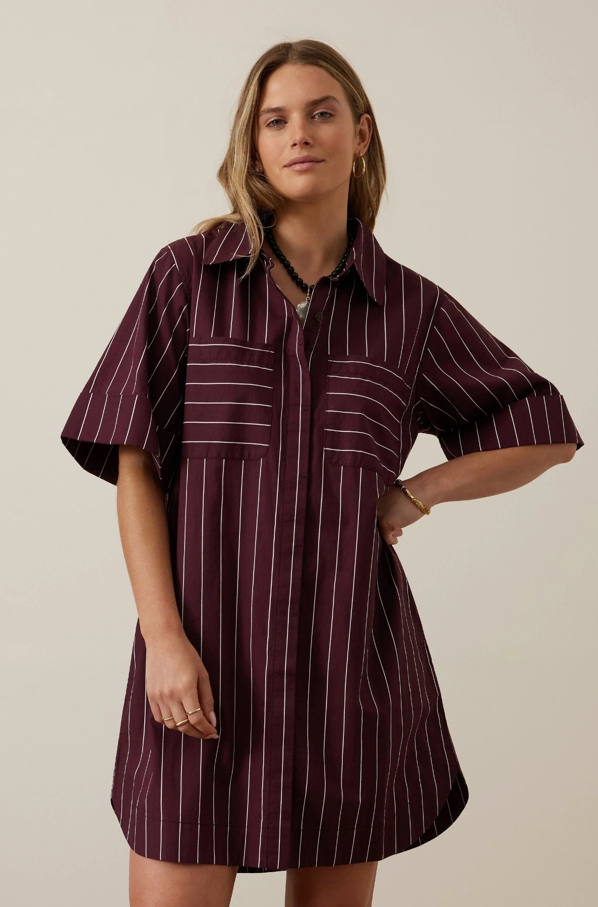 Ceres Life Sara Mini Shirt Dress