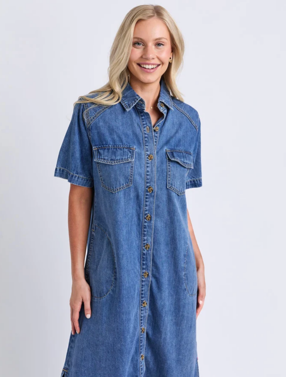 Elm Lifestyle Ayla Denim Midi Dress