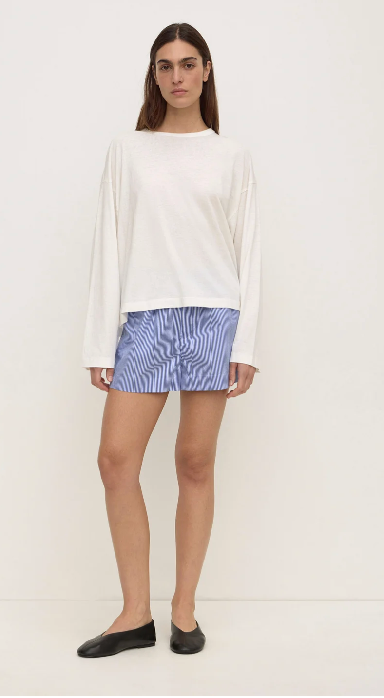 Assembly Label Ava Stripe Cotton Shorts