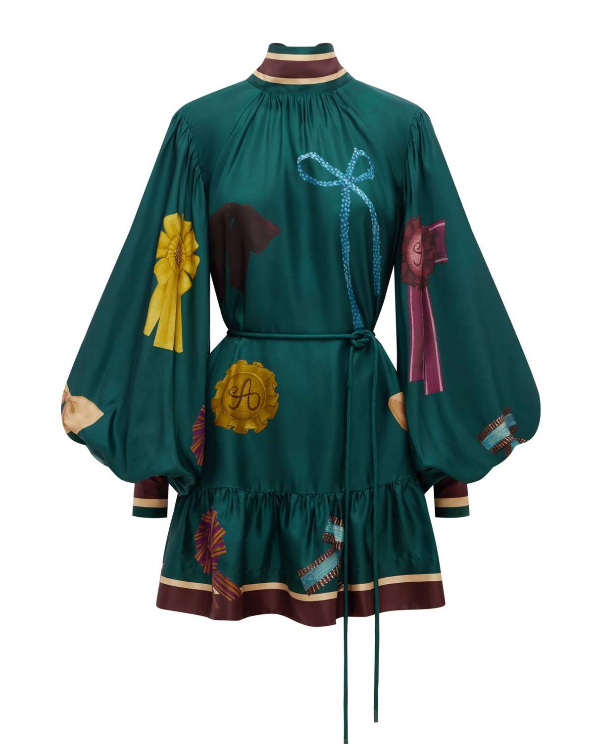 Alemais Rosette Silk Mini Dress