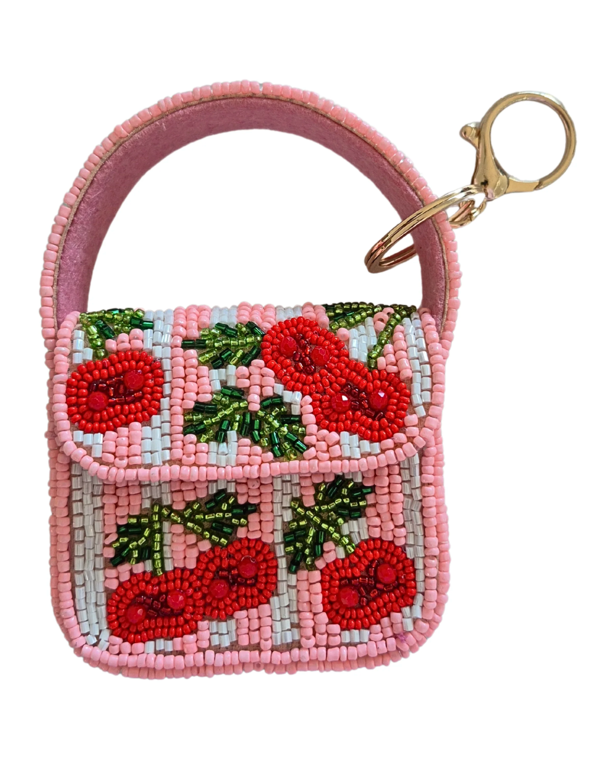 Mini Beaded Handbag Keychain