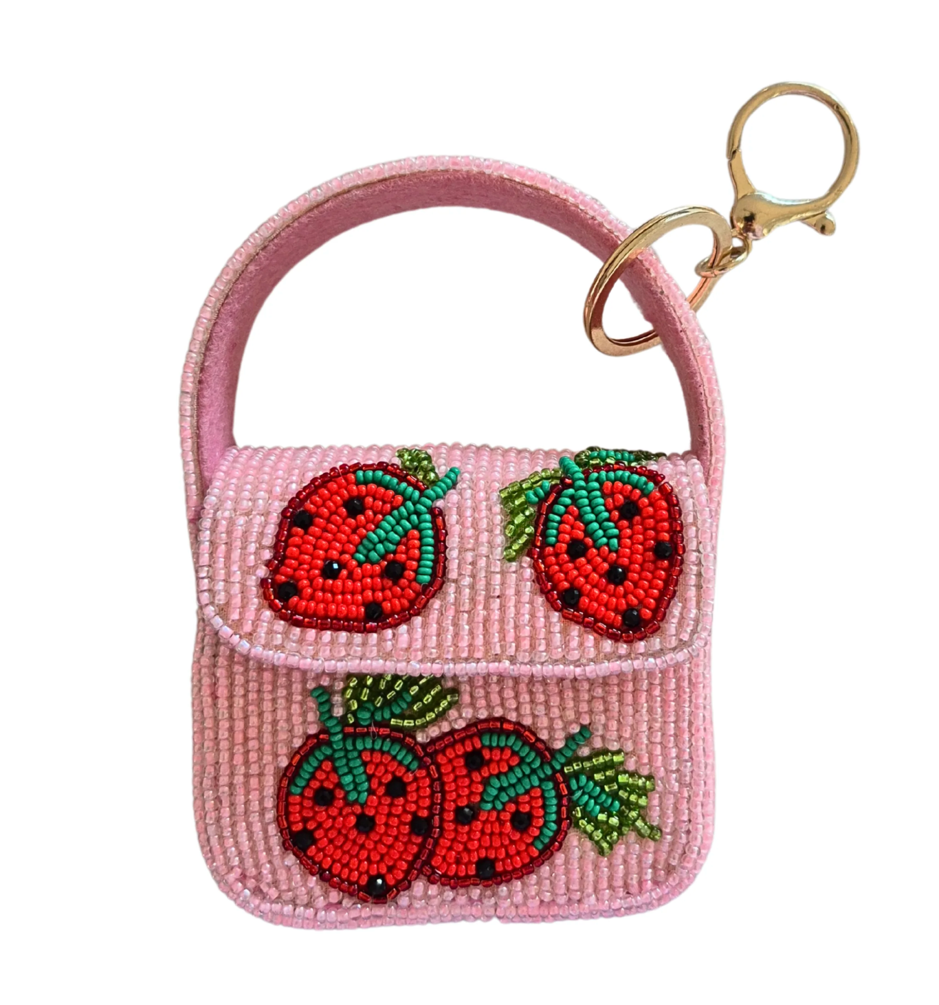 Mini Beaded Handbag Keychain