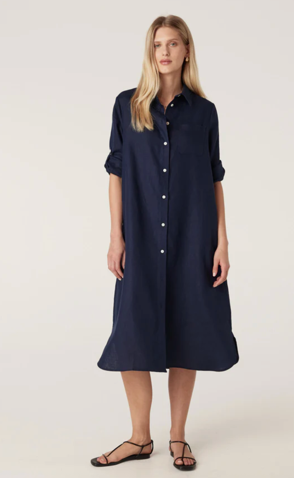 Cable Pure Linen Shirt Dress