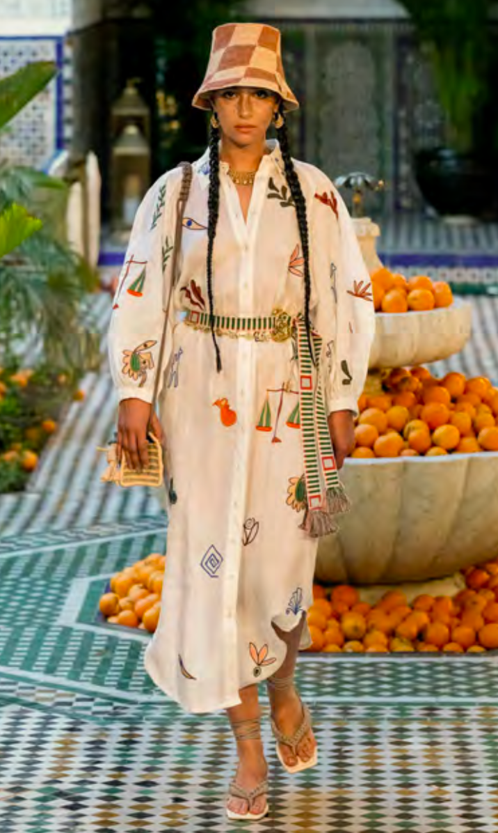 Alemais Mina Embroidered Shirtdress