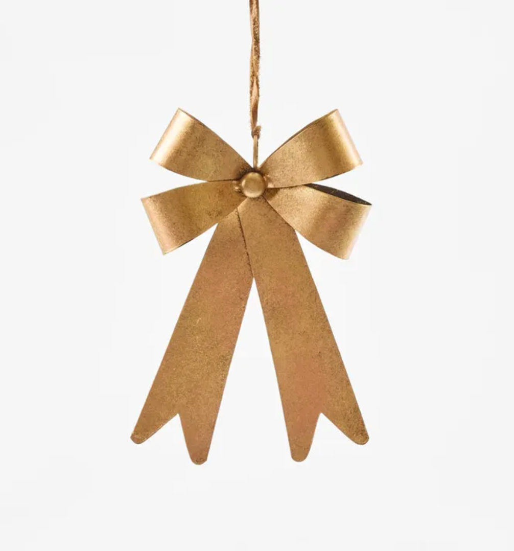 Brass Bow Tree Decoration