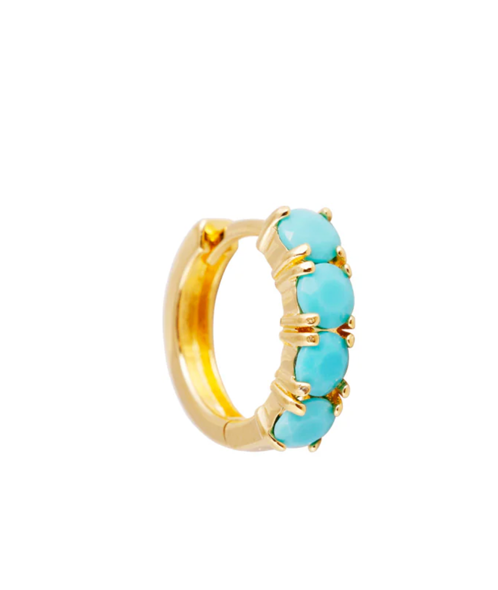 Fairley Turquoise Midi Hoops