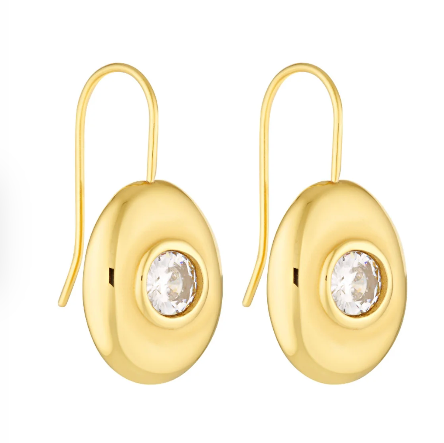 Heritage Drop Earrings Gold/Clear