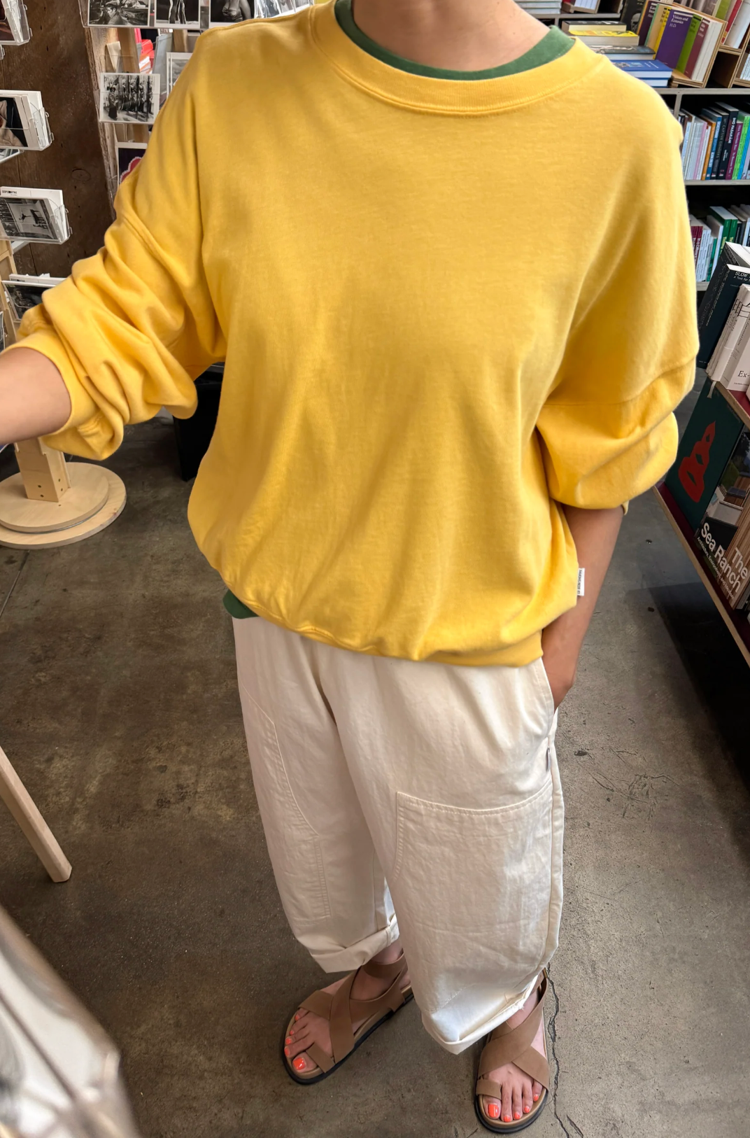 Cali Jersey Sweatshirt- Egg Yolk