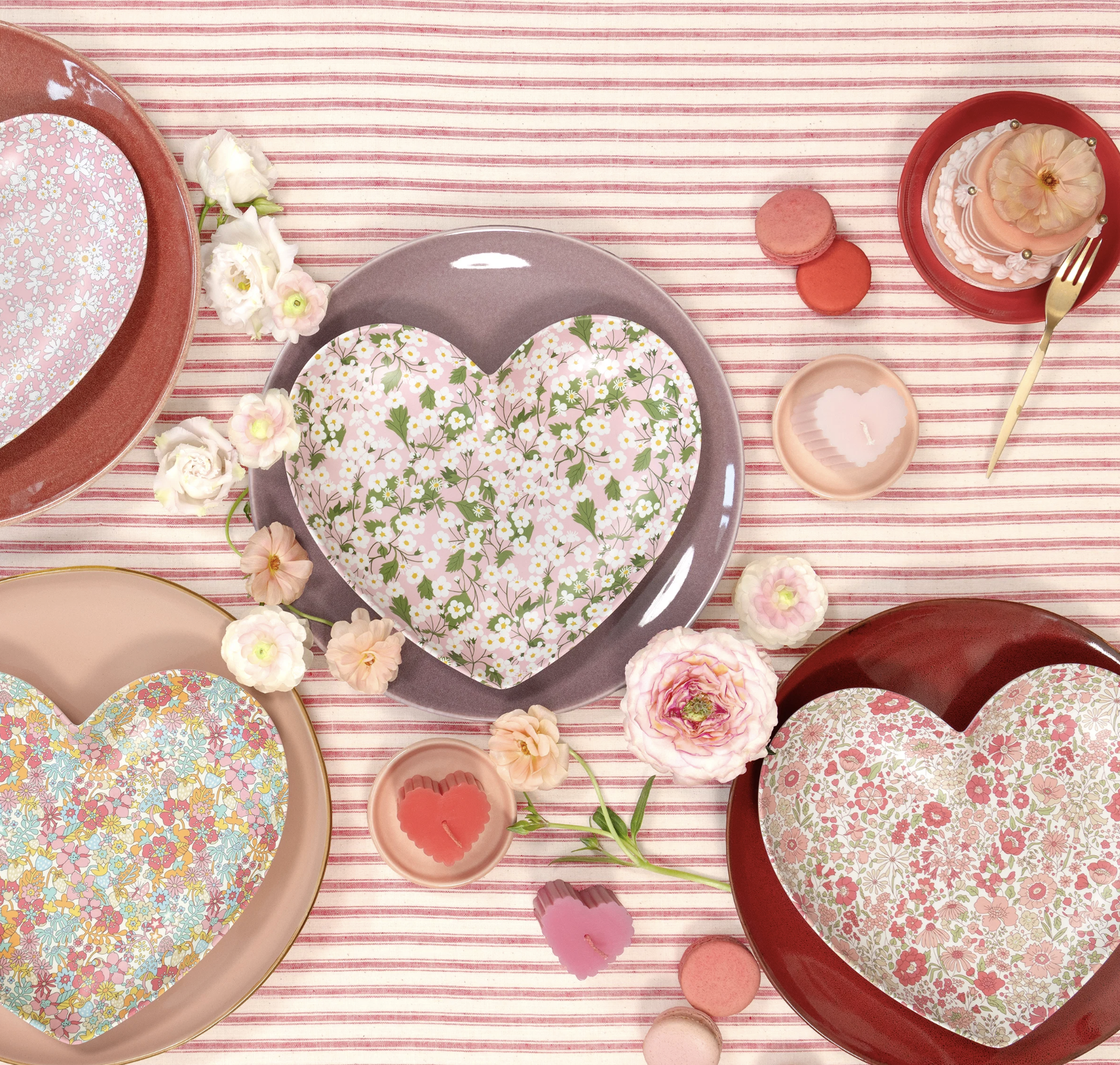 Liberty Mixed Heart Plates (Set of 4)