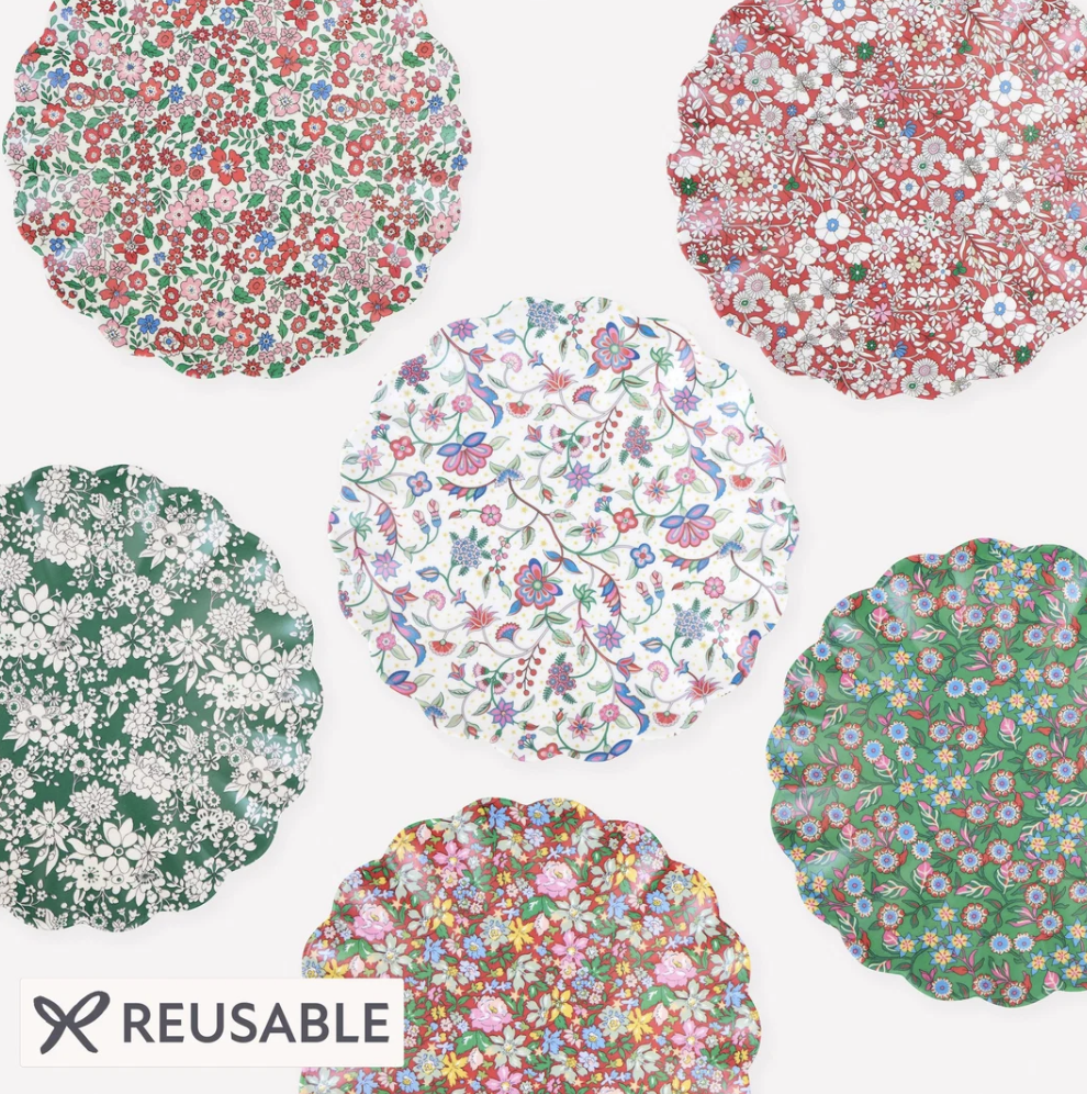 Liberty Red & Green Large Plates (Set of 6)