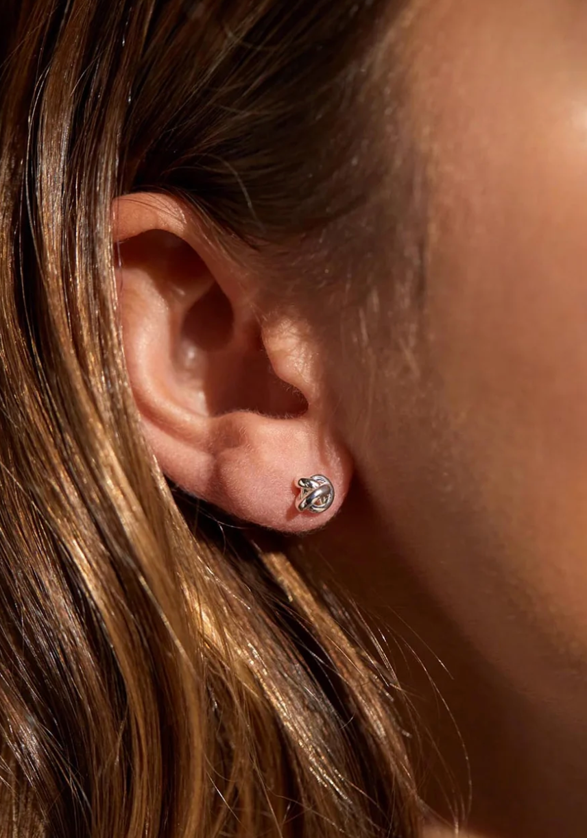 Estella Bartlett Knot Stud Silver Earrings