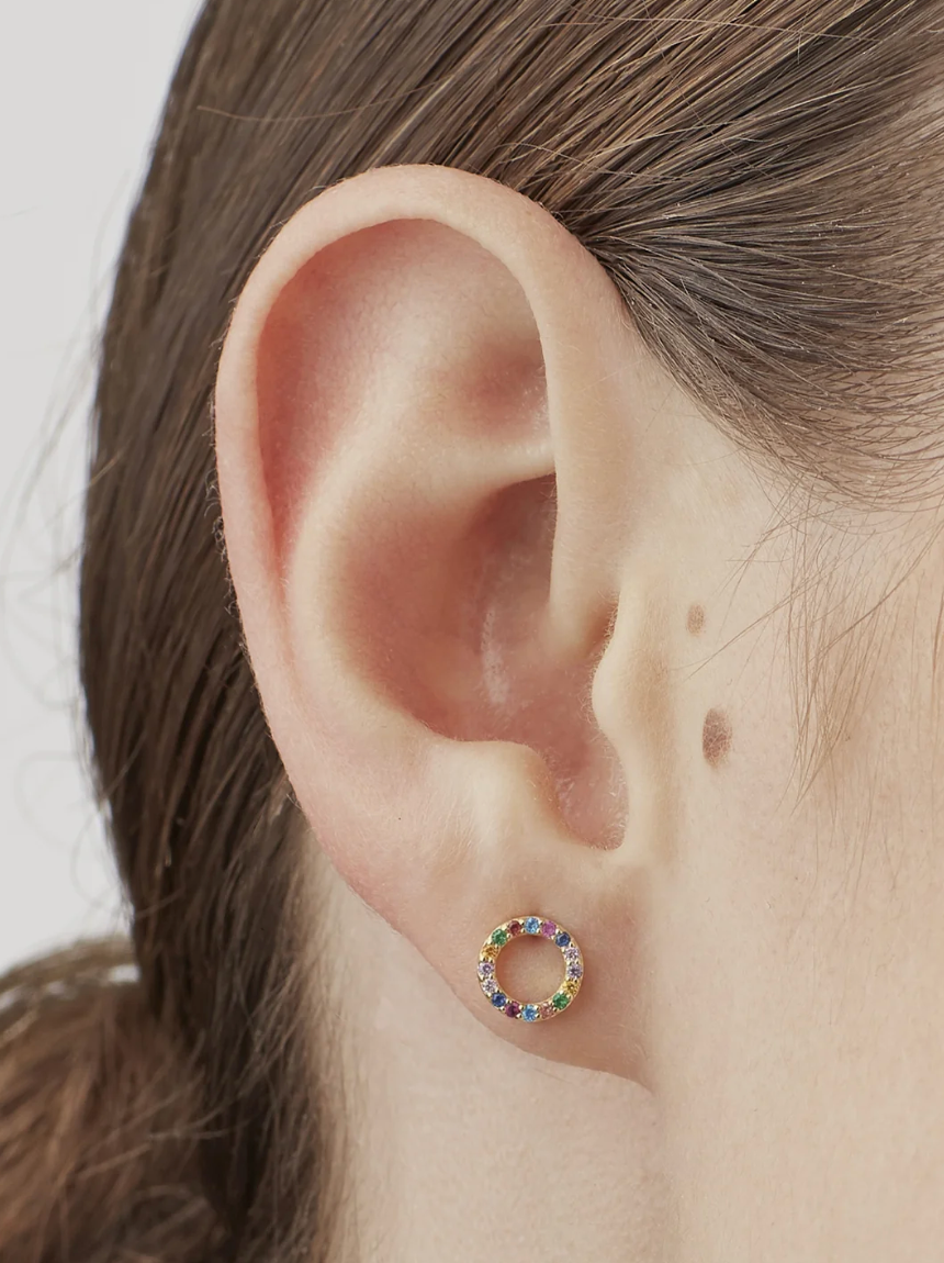 Estella Bartlett Multi Cz Circle Earrings
