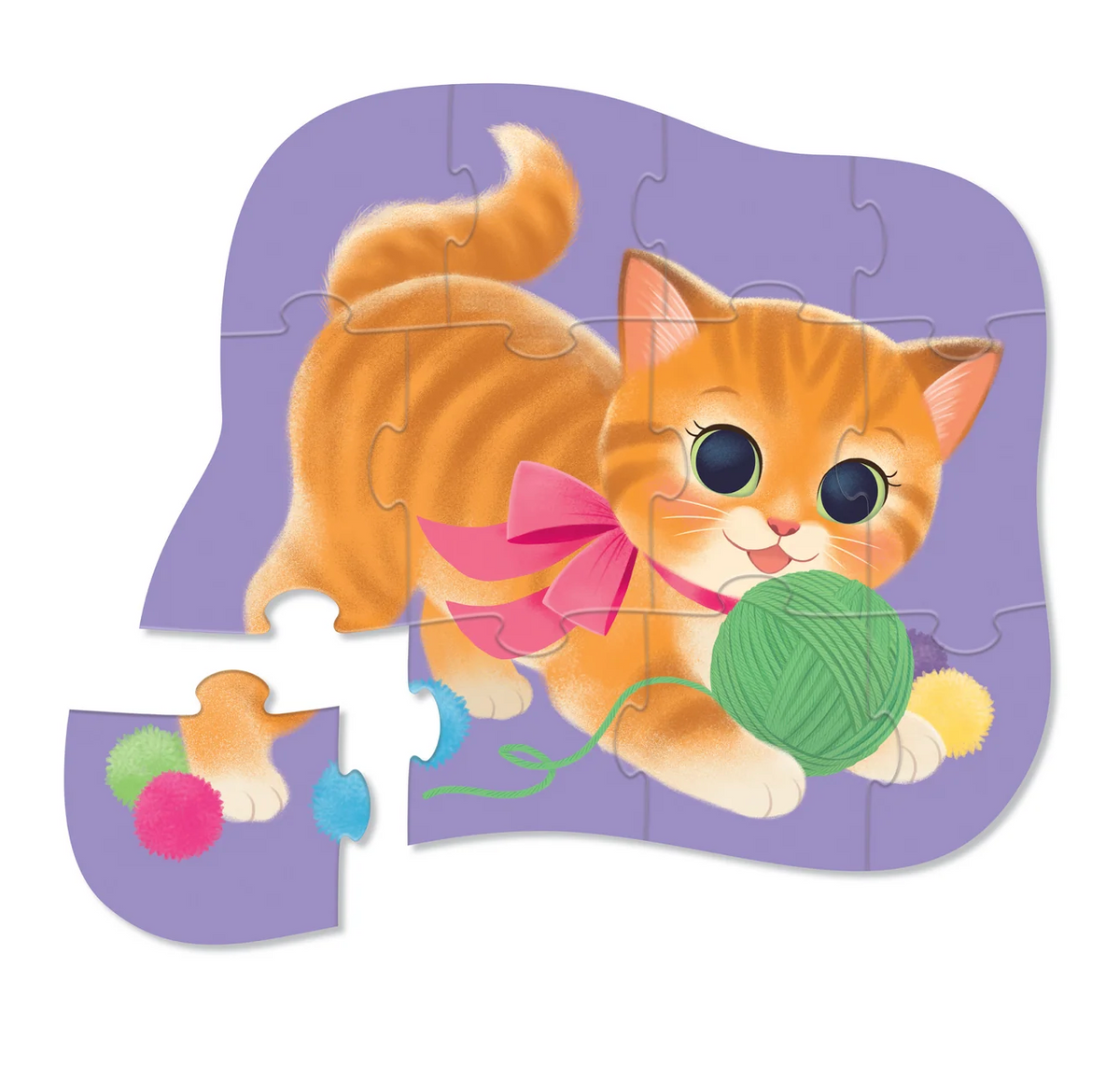 Mini Puzzle 12pc Cute Kitten