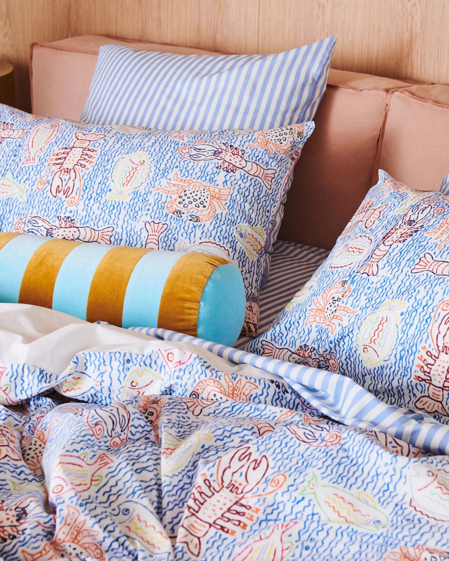 Kip & Co Seaside Stripe Organic Euro Sham