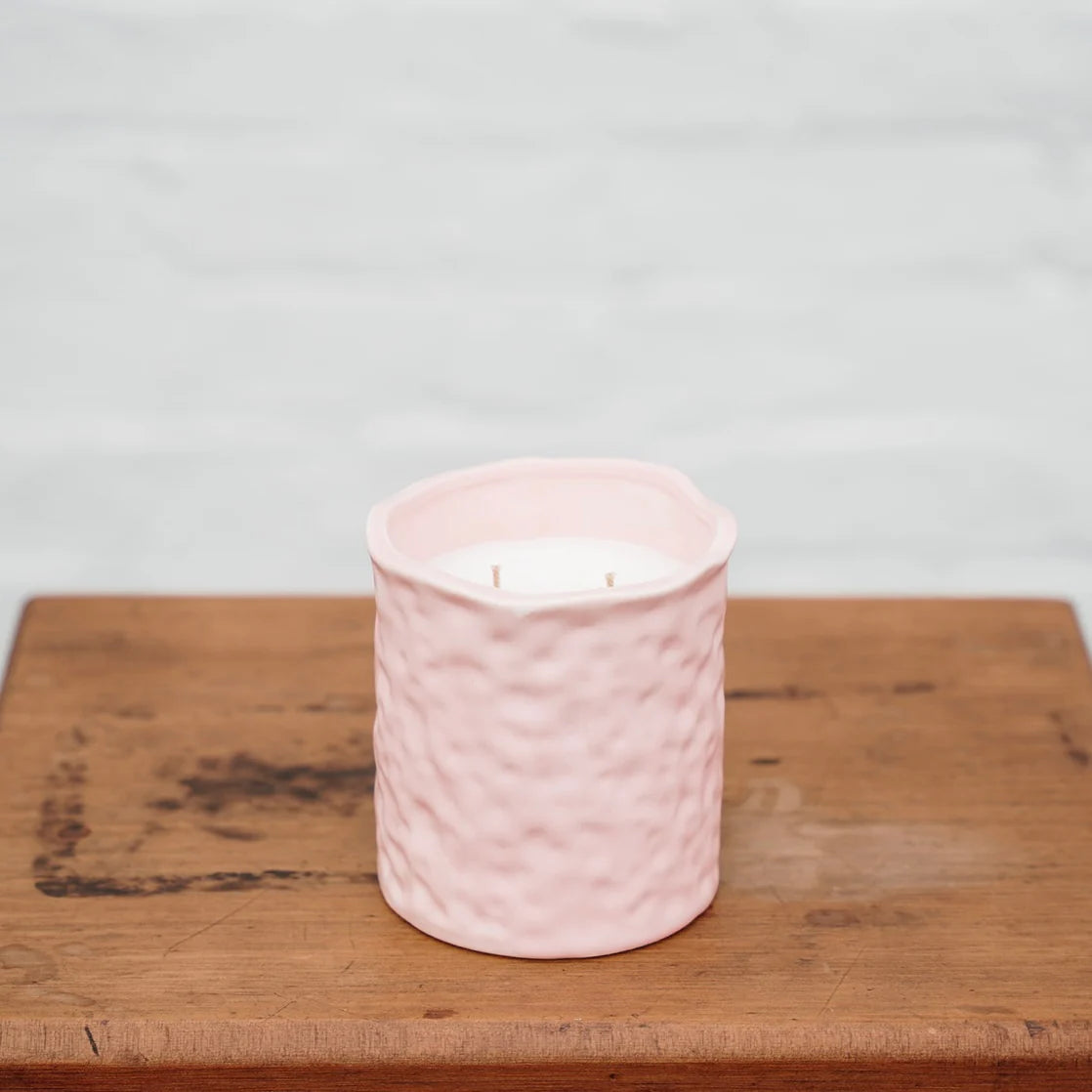 Noss & Co Candle Textured Pink