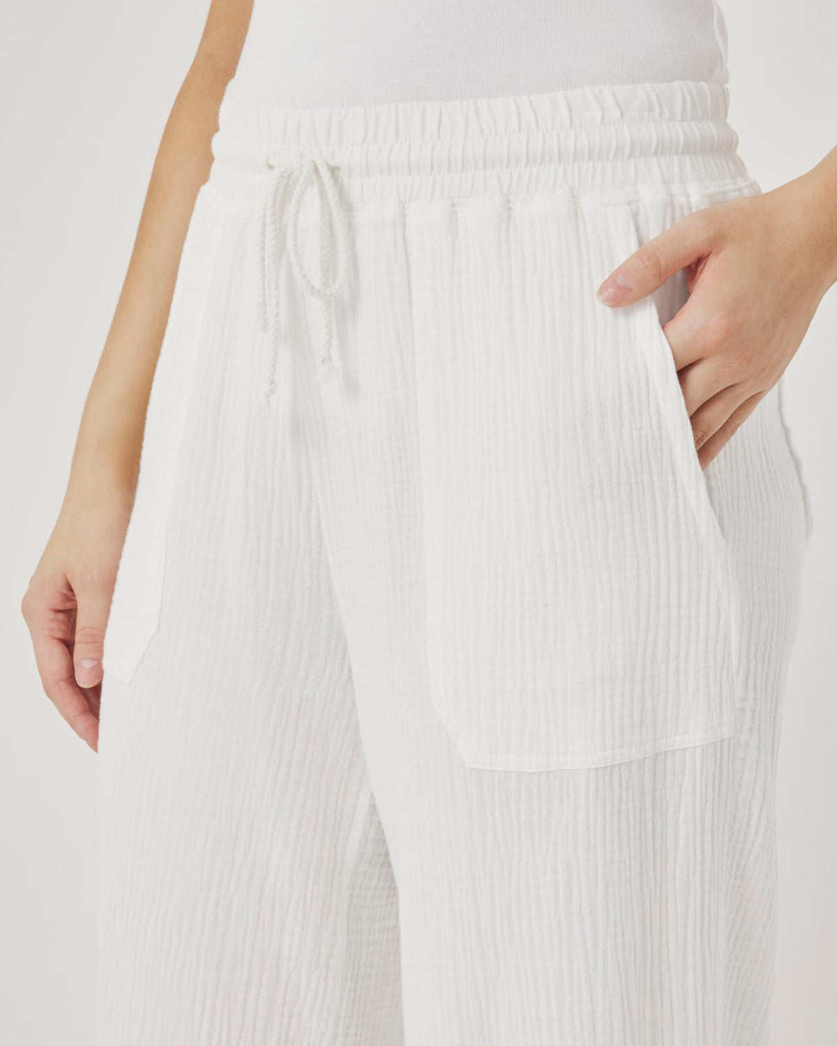 Splendid Ava Gauze Pant - White