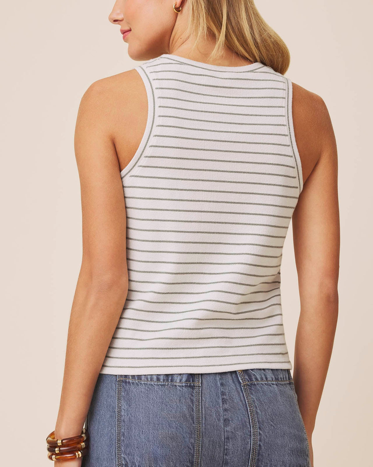 Splendid Kennedy Stripe Tank - Pale Oak/Eucalyptus