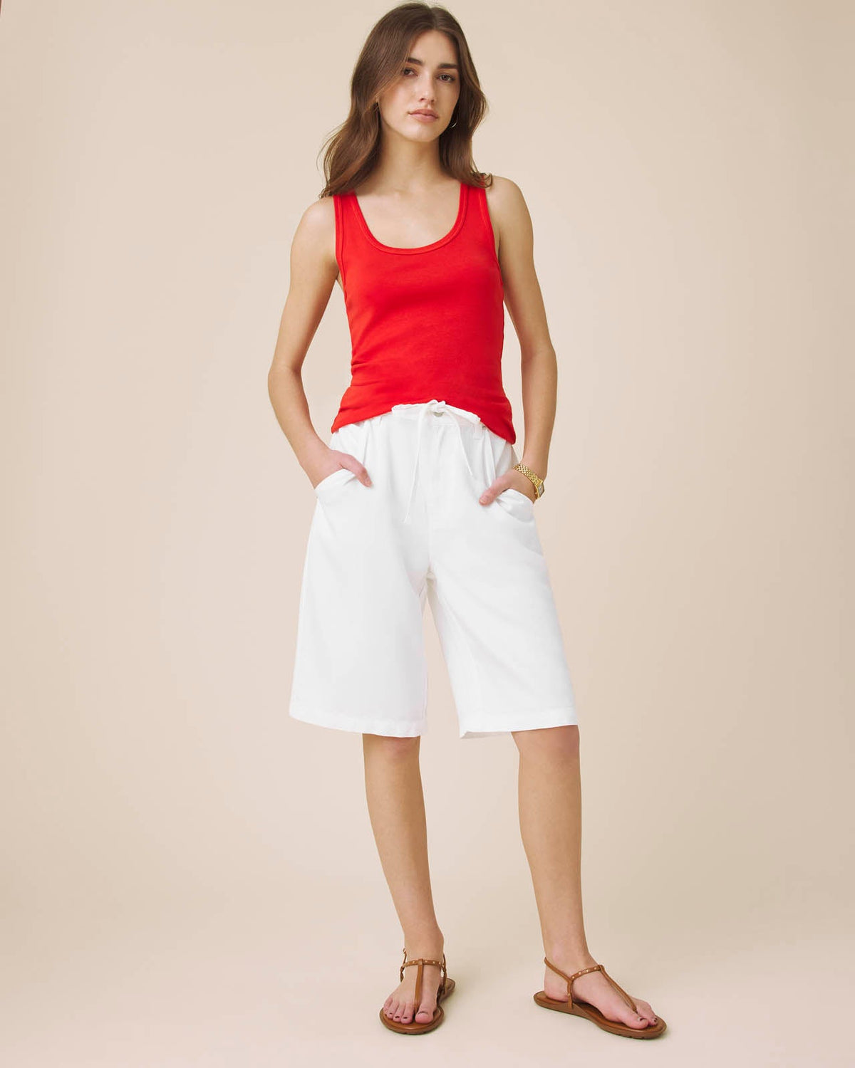 Splendid Lounge Denim Jort - White